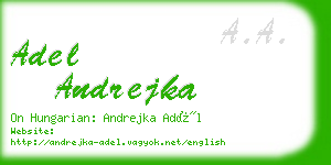 adel andrejka business card